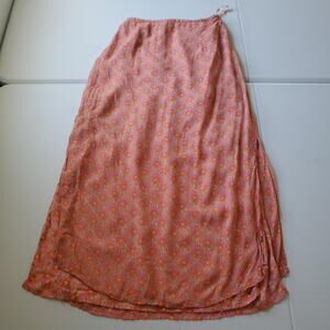 90s April Cornell Skirt Women Small Pink Floral Maxi Boho Cottagecore Fairy